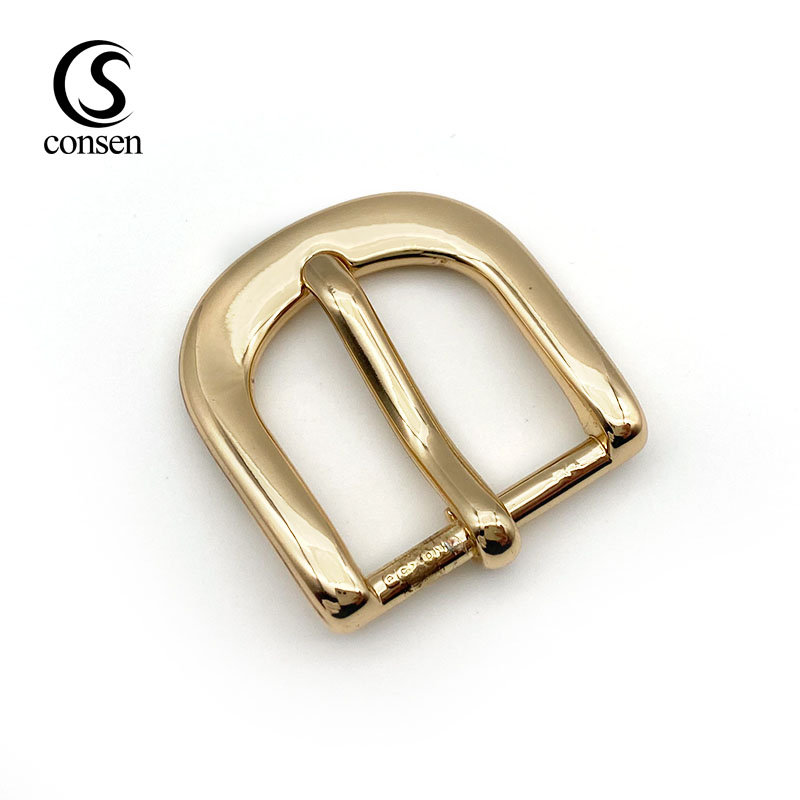 Original Factory Strong Zinc Alloy Golden Frame D Ring Belt Buckle